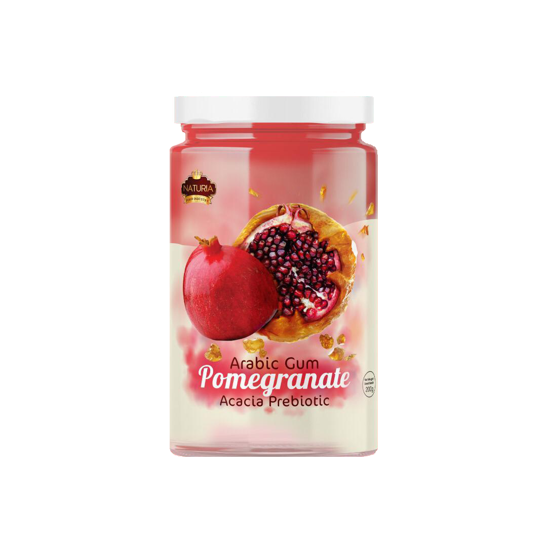 Naturia Gum Arabic Pomegranate (200gram) Naturia Gum Arabic Powder Pomegranate Flavor